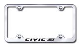 Honda Civic Si Laser Etched Stainless Steel Wide License Plate Frame