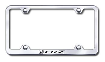 Honda CR-Z Laser Etched Stainless Steel Wide License Plate Frame