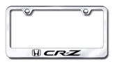 Honda CR-Z Logo Laser Etched Stainless Steel License Plate Frame