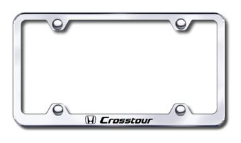 Honda Crosstour Laser Etched Stainless Steel Wide License Plate Frame