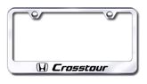 Honda Crosstour Logo Laser Etched Stainless Steel License Plate Frame