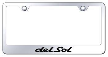 Honda Del Sol Laser Etched Mirrored Stainless Steel License Plate Frame