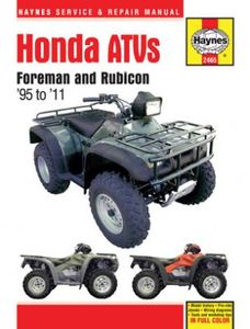 Honda Foreman and Rubicon ATVs Haynes Repair Manual (1995-2011)