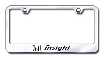 Honda Insight Laser Etched Stainless Steel License Plate Frame