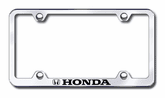 Honda Laser Etched Stainless Steel Wide License Plate Frame