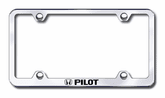 Honda Pilot Laser Etched Stainless Steel Wide License Plate Frame