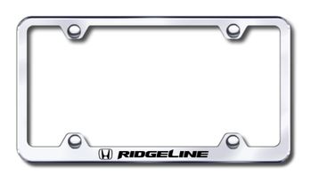 Honda Ridgeline Laser Etched Stainless Steel Wide License Plate Frame