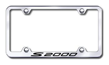 Honda S2000 Laser Etched Stainless Steel Wide License Plate Frame