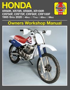 Honda XR50R, XR70R, XR80R, XR100R, CRF50F, CRF70F, CRF80F, CRF100F Haynes Repair Manual (1985-2020)