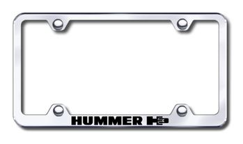 Hummer H3 Laser Etched Stainless Steel Wide License Plate Frame