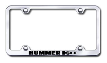 Hummer H3-T Laser Etched Stainless Steel Wide License Plate Frame