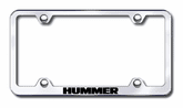 Hummer Logo Laser Etched Stainless Steel Wide License Plate Frame
