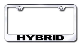 Hybrid Vehicles Laser Etched Stainless Steel License Plate Frame