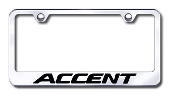 Hyundai Accent Laser Etched Stainless Steel License Plate Frame