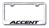 Hyundai Accent Laser Etched Stainless Steel License Plate Frame