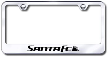 Hyundai Santa Fe Laser Etched Stainless Steel License Plate Frame