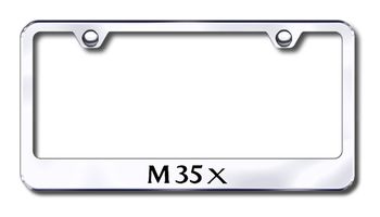 Infiniti M35X Laser Etched Stainless Steel License Plate Frame