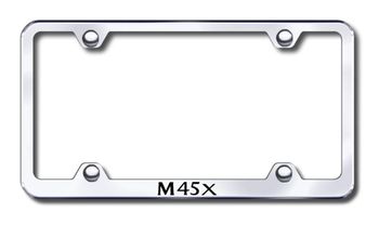 Infiniti M45X Laser Etched Stainless Steel Wide License Plate Frame