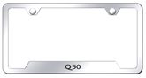 Infiniti Q50 Laser Etched Stainless Steel Cut-Out License Plate Frame