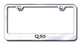 Infiniti Q50 Laser Etched Stainless Steel License Plate Frame