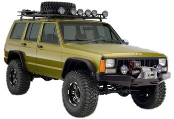 Jeep Cherokee XJ Bushwacker Flat Style Fender Flare Kit (1984-2001)