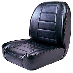 Jeep CJ Black Low Back Front Bucket Seat (1955-1986)