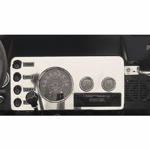 Jeep CJ Stainless Steel Gauge Cover (1976-1986)