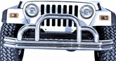 Jeep CJ & Wrangler Stainless Steel Front Defender Tube Bumper (1955-2006)