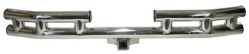 Jeep CJ & Wrangler Stainless Steel Rear Tube Bumper w/Hitch (1955-2006)