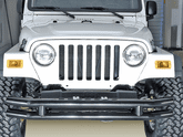 Jeep CJ, Wrangler & Unlimited Black Front Tubular Bumper (1976-2006)