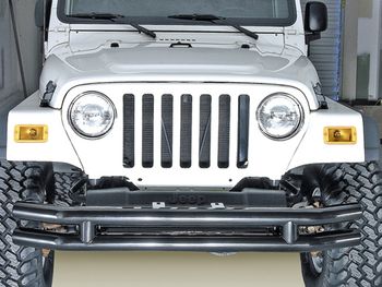 Jeep CJ, Wrangler & Unlimited Black Front Tubular Bumper (1976-2006)