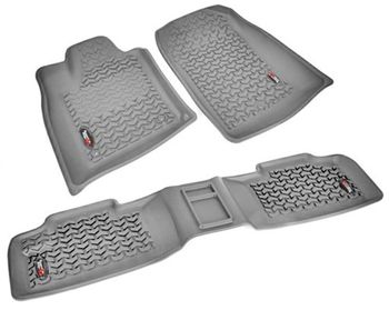 Jeep Grand Cherokee & Dodge Durango Front & Rear All Terrain Gray Floor Liner Set (2011-2017)