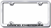 Jeep Grand Cherokee Laser Etched Wide Stainless Steel License Plate Frame