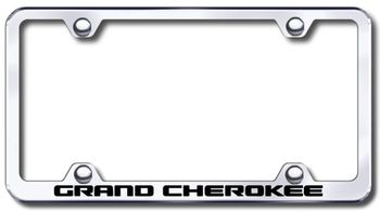 Jeep Grand Cherokee Laser Etched Wide Stainless Steel License Plate Frame