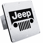 Jeep Grill Stainless Steel Class III Hitch Plug