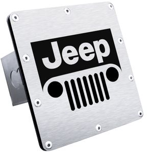 Jeep Grill Stainless Steel Class III Hitch Plug