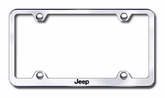 Jeep Laser Etched Stainless Steel Wide License Plate Frame