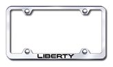 Jeep Liberty Laser Etched Stainless Steel Wide License Plate Frame