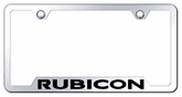 Jeep Rubicon Laser Etched Stainless Steel Cut-Out License Plate Frame