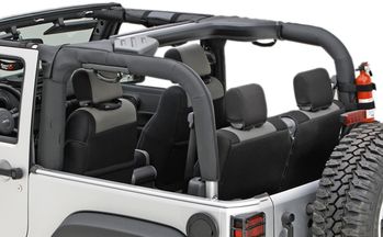 Jeep Wrangler 2 Door Black Vinyl Roll Bar Cover (2007-2018)