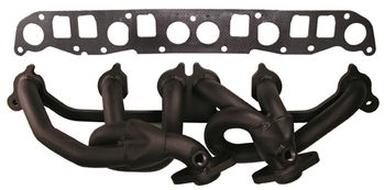 Jeep Wrangler 4.0L Black Header Assembly w/Manifold Gaskets (2000-2006)