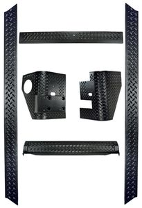 Jeep Wrangler 6 Piece Black Body Armor Kit w/Bushwacker Flares (1997-2006)