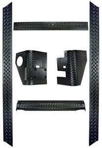 Jeep Wrangler 6 Piece Black Body Armor Kit w/o Bushwacker Flares (1997-2006)