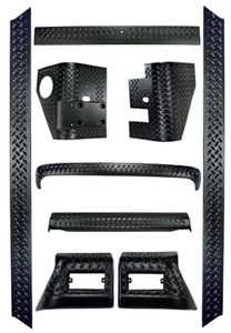 Jeep Wrangler 9 Piece Black Body Armor Kit