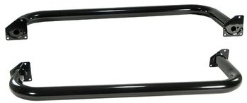 Jeep Wrangler Black 3" Round Steel Tube Steps-Pair (1987-2006)