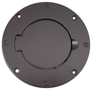 Jeep Wrangler Black Aluminum Billet Style Gas Cover (1997-2006)