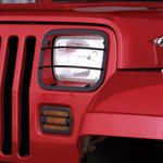 Jeep Wrangler Black Front Headlight and Turn Signal Guards (1987-1995)