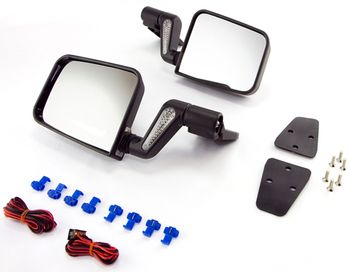 Jeep Wrangler Black Heated Mirrors -Pair (1987-2002)
