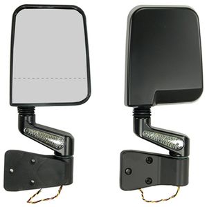 Jeep Wrangler Black LED Dual Focal Point Mirrors (1987-2002)