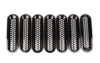 Jeep Wrangler Black Perforated Grille Inserts (2007-2018)